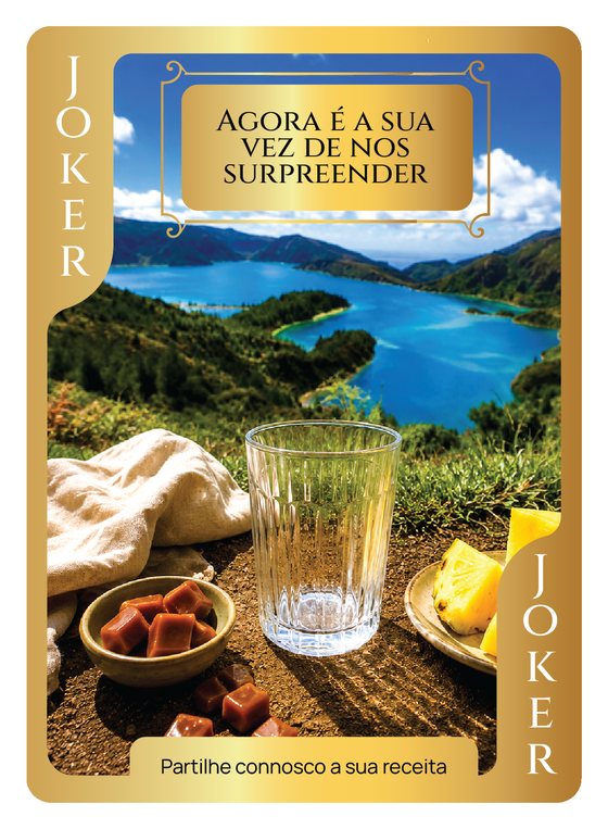 Your turn: an empty glass, joker Cocktails of the Azores